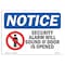 Signmission Sign, 10" H, 14" W, Plastic, NOTICE Security Alarm Will Sound If Door Is Opened Sign, Landscape OS-NS-P-1014-L-16551 - alternate 1